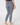 Navy women’s golf leggings with all-over white patterned print, shown from the back.