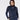 Navy women’s quarter-zip golf pullover with subtle star print, layered over a blue mock-neck top.