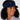 A smiling woman with curly black hair wearing a navy blue ribbed knit visor with a small star logo.