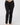 Elsa Button and Fly Winter Trouser Pitch Black on a model, front view