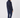 A woman shown from the back wearing a navy blue fleece zip-up jacket and matching navy blue pants.