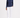 A woman modeling a navy blue long-sleeve golf shirt with a small white 'GOLF' logo on the left chest, paired with white pants and white trainers.