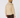 A person shown from the back wearing a light beige puffer jacket, a tan knit beanie, and dark brown pants.