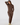 Women's cocoa brown long sleeve golf top and matching drawstring trousers, full outfit front view
