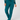 Teal women’s golf jogger pants with drawstring waist, zip pockets with star charms and cuffed ankles, shown from the front.
