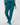 Teal women’s golf jogger pants with drawstring waist, zip pockets with star charms and cuffed ankles, shown from the front.