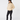Amber 2.0 women's black thermal fleece golf trousers with tapered leg, worn by model, front view