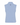A light blue ribbed knit sleeveless mock neck sweater vest with a small circular logo patch at the center of the back.