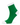 A single green ankle ladies golf sock with white accents on the toe, heel, and ribbed cuff.