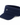 A navy blue ribbed knit visor hat with a small circular star logo on the front.