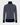 A navy blue and white patterned knit golf sweater with a mock neck, long sleeves, and ribbed cuffs and hem.
