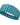 Teal women’s golf headband with all-over white patterned print.