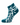 A single low-cut ankle golf sock in dark teal with a white geometric line pattern.