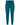 A pair of jogger-style golf pants in teal, featuring an elastic waistband with a drawstring, and zippered side pockets with small star embellishments.
