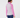 Pink women’s quarter-zip golf pullover with patterned back panel and solid sleeves, shown from the back.