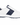 Maeve Winter women's golf shoe in white and navy with lace-up design and spiked sole, side view