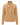 Women's caramel ribbed quarter-zip golf sweater with mock neck and snap collar, front view.