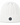 A white cable-knit beanie hat with a ribbed cuff and a small black circular logo patch featuring a white star.