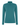 A women's long-sleeve turtleneck top in a solid teal color, front view.