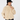 Parchment women’s fleece golf jacket with full zip and contrast panels, styled with a black bobble hat, front view.
