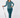 Philomena Long Sleeve Polo Megabyte Teal