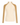 Back view of caramel and parchment ribbed knit mock-neck top with contrasting raglan sleeves and center panel.