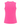 Back of a sleeveless pink golf top with a white polka dot pattern and a white lace-trimmed neckline.