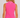 A woman shown from the back wearing a sleeveless bright pink polo shirt with a small white star logo on the upper back and a white-and-pink striped collar, paired with white pants.