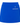 Back of a royal blue golf skort with a small white embroidered star above a wavy white stripe detail on the pocket.