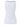 Back of a white sleeveless knit top with a blue polka dot pattern and a blue scalloped neckline.