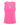 A sleeveless pink golf top with a small white polka dot pattern and a white decorative trim along the split neckline.