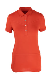 Amelie Cap Sleeve Polo Luscious Red
